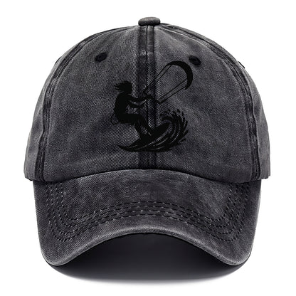 Kite surfer riding wave - Classic Cap - Graphite