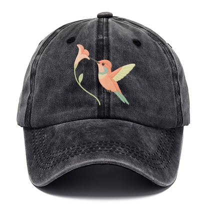 Coral Hummingbird - Classic Cap - Graphite
