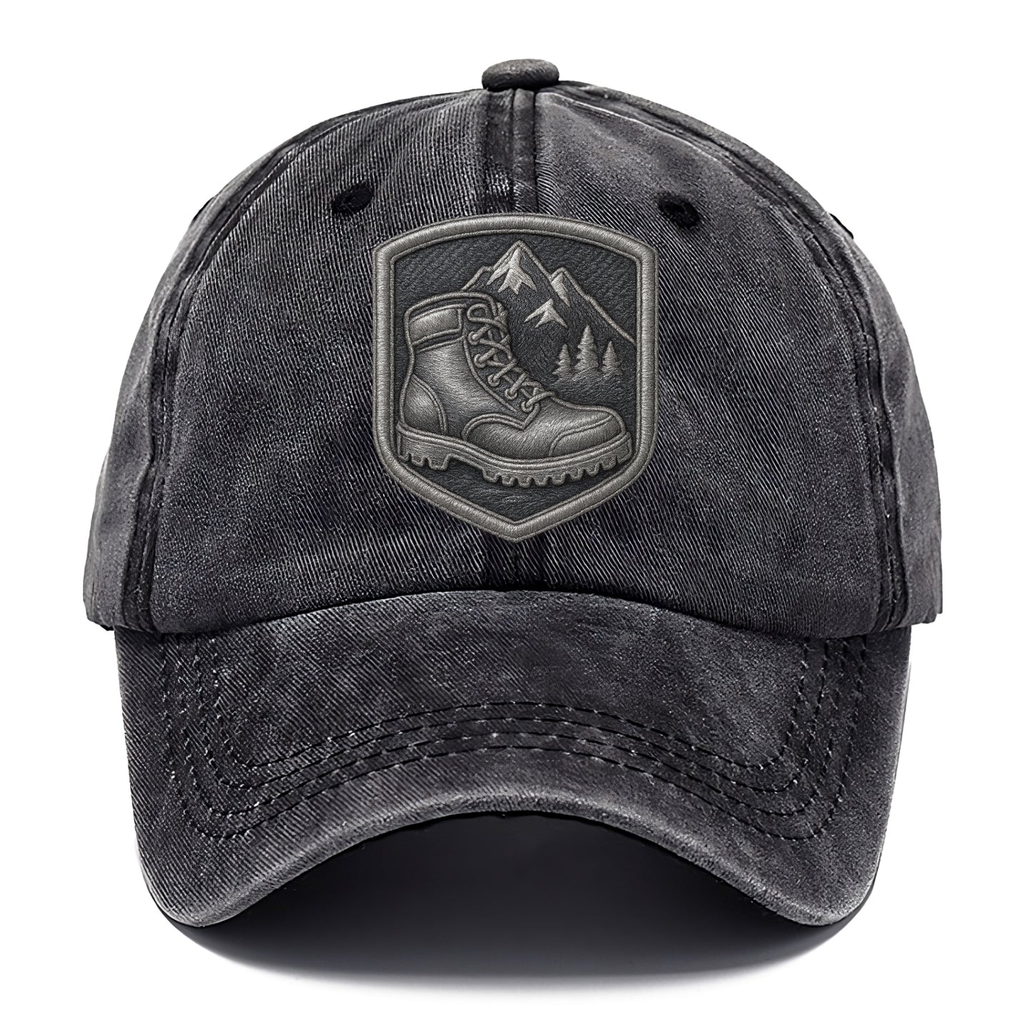 Hiking boots with mountain peak - hiker pride - Classic Cap - Graphite