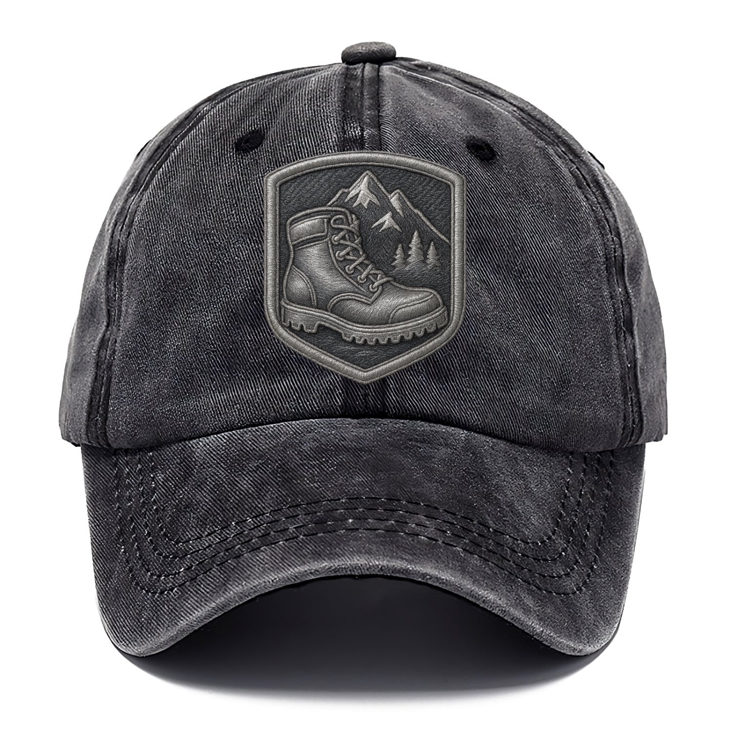 Hiking boots with mountain peak - hiker pride - Classic Cap - Graphite