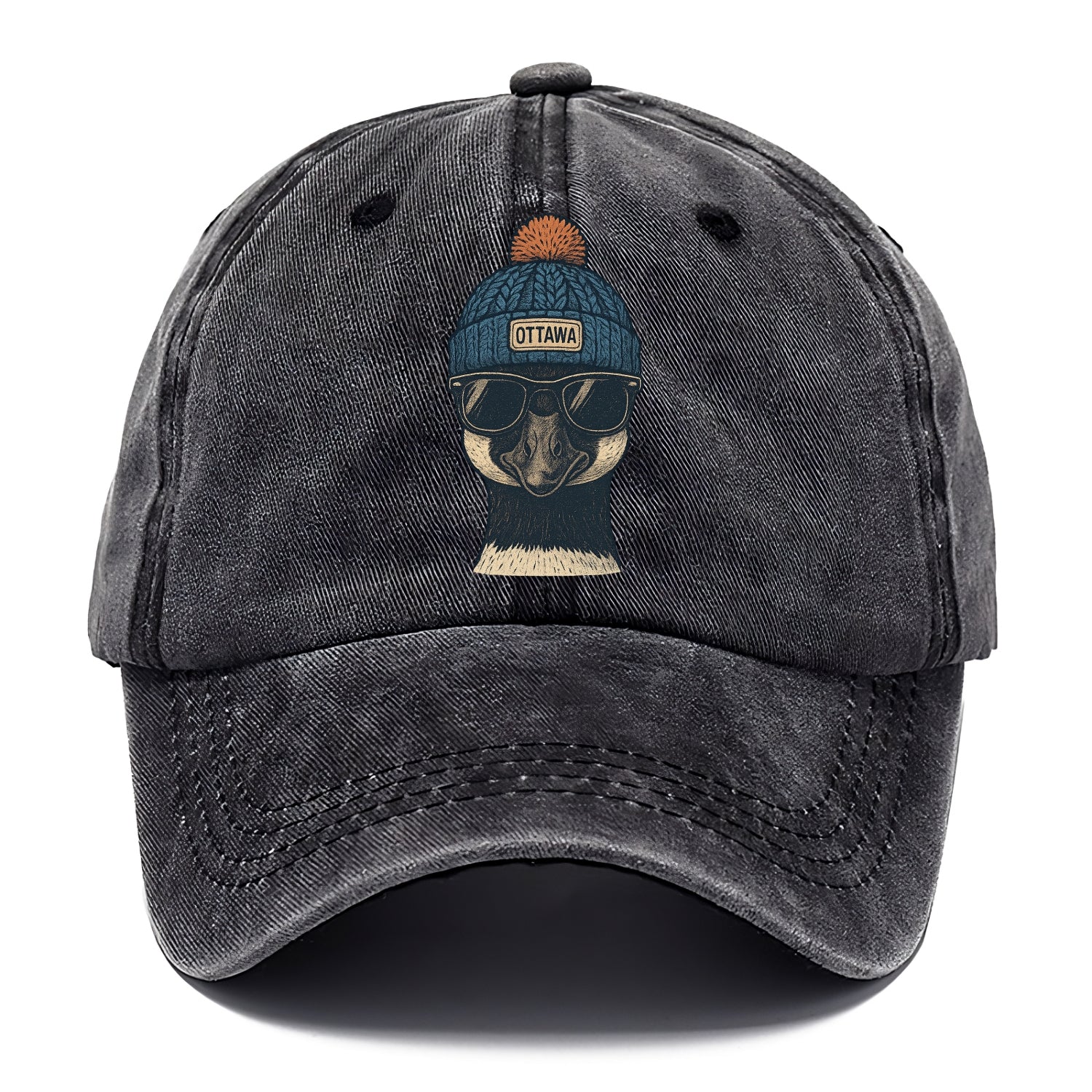 Ottawa Canadian Goose wearing Ottawa bea - Classic Cap - Graphite