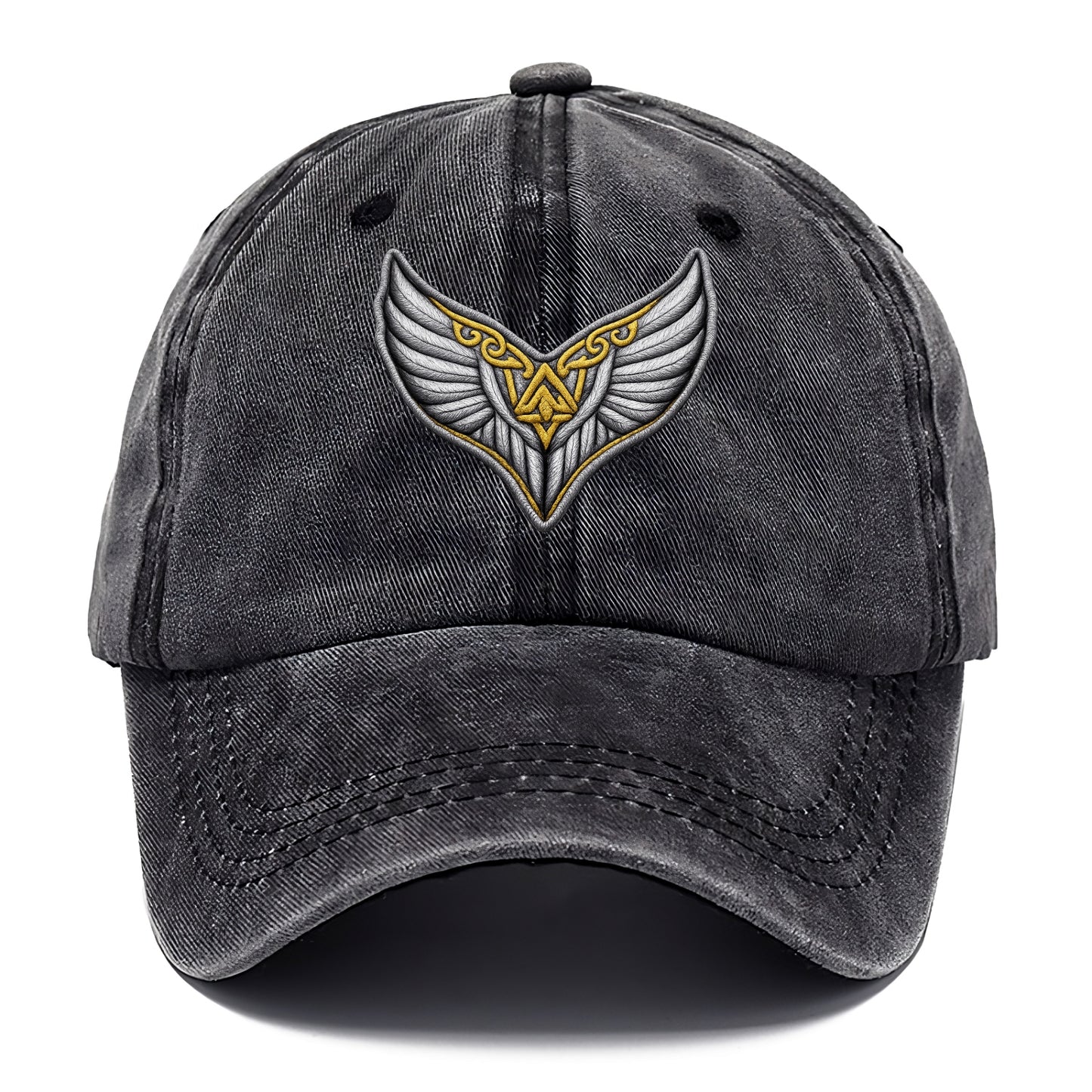VALKYRIE WINGS - warrior maiden wings in silver and gold , Norse myth - Classic Cap - Graphite