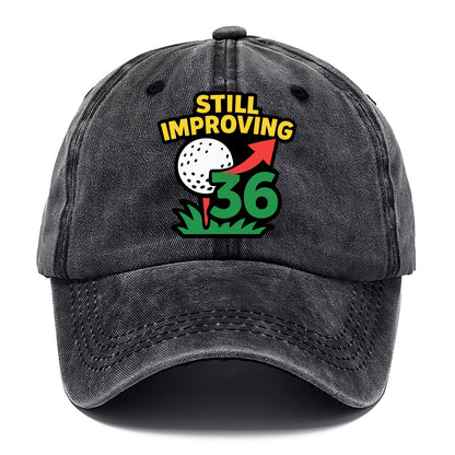 Handicap number getting higher with arrow - "Still Improving" - optimistic handicap - Classic Cap - Graphite