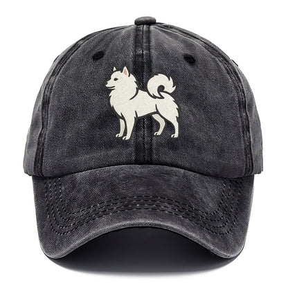 American Eskimo Dog - White spitz embroidered standing design - Classic Cap - Graphite