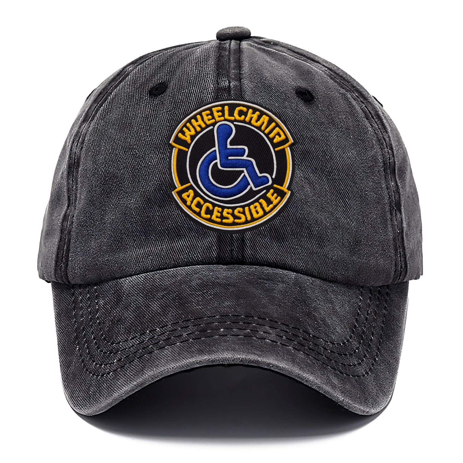 WHEELCHAIR ACCESSIBLE - accessibility symbol in blue , inclusion - Classic Cap - Graphite