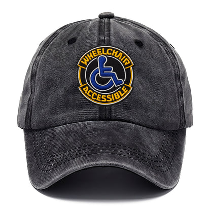 WHEELCHAIR ACCESSIBLE - accessibility symbol in blue , inclusion - Classic Cap - Graphite