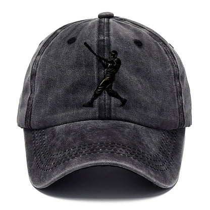 Baseball batter in full swing - Classic Cap - Graphite