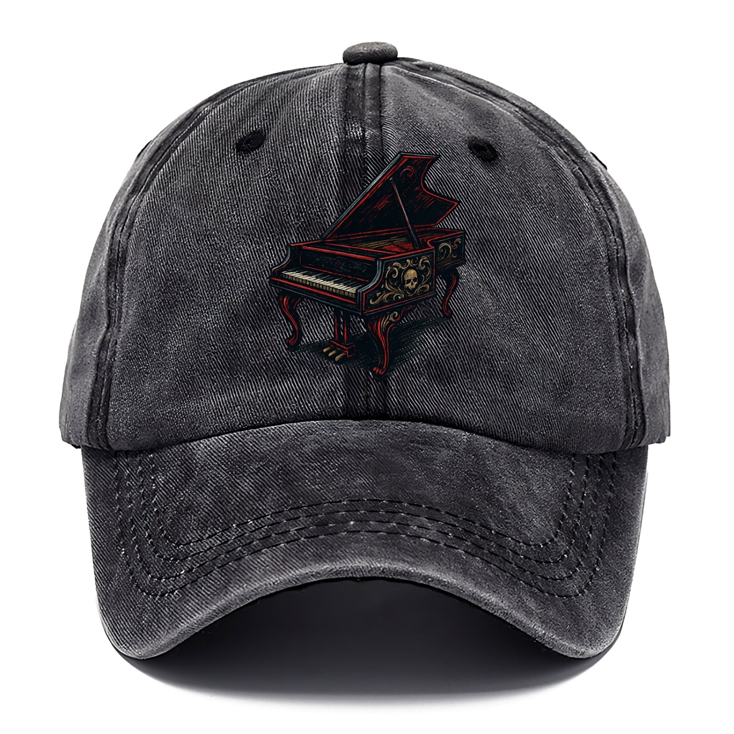 Harpsichord with baroque decorative styling - Classic Cap - Graphite