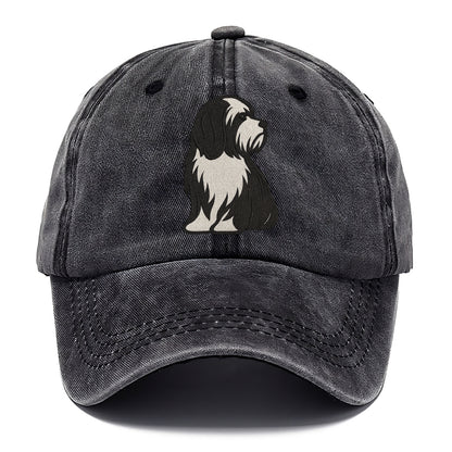 Tibetan Terrier - Black and white long c - Classic Cap - Graphite