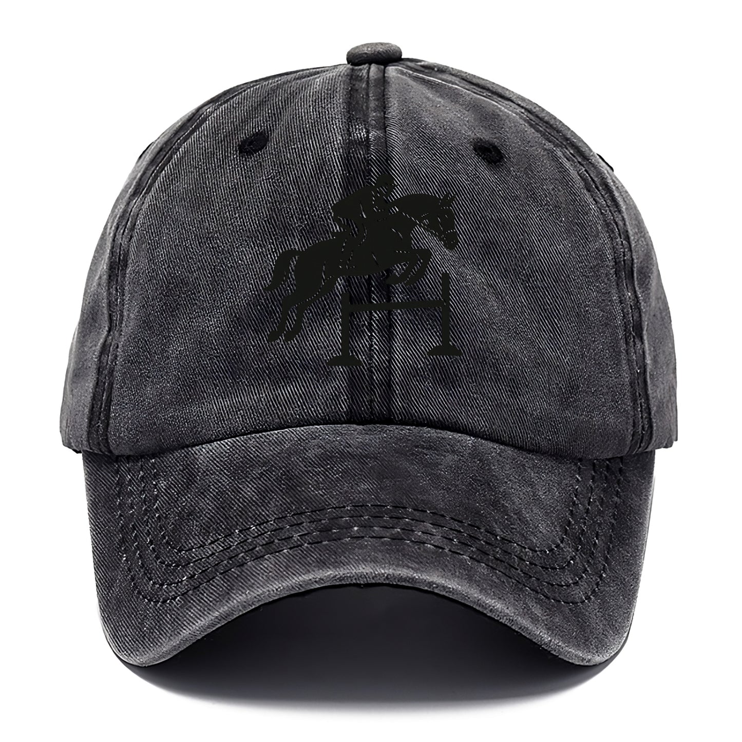 Equestrian jumping over obstacle - Classic Cap - Graphite