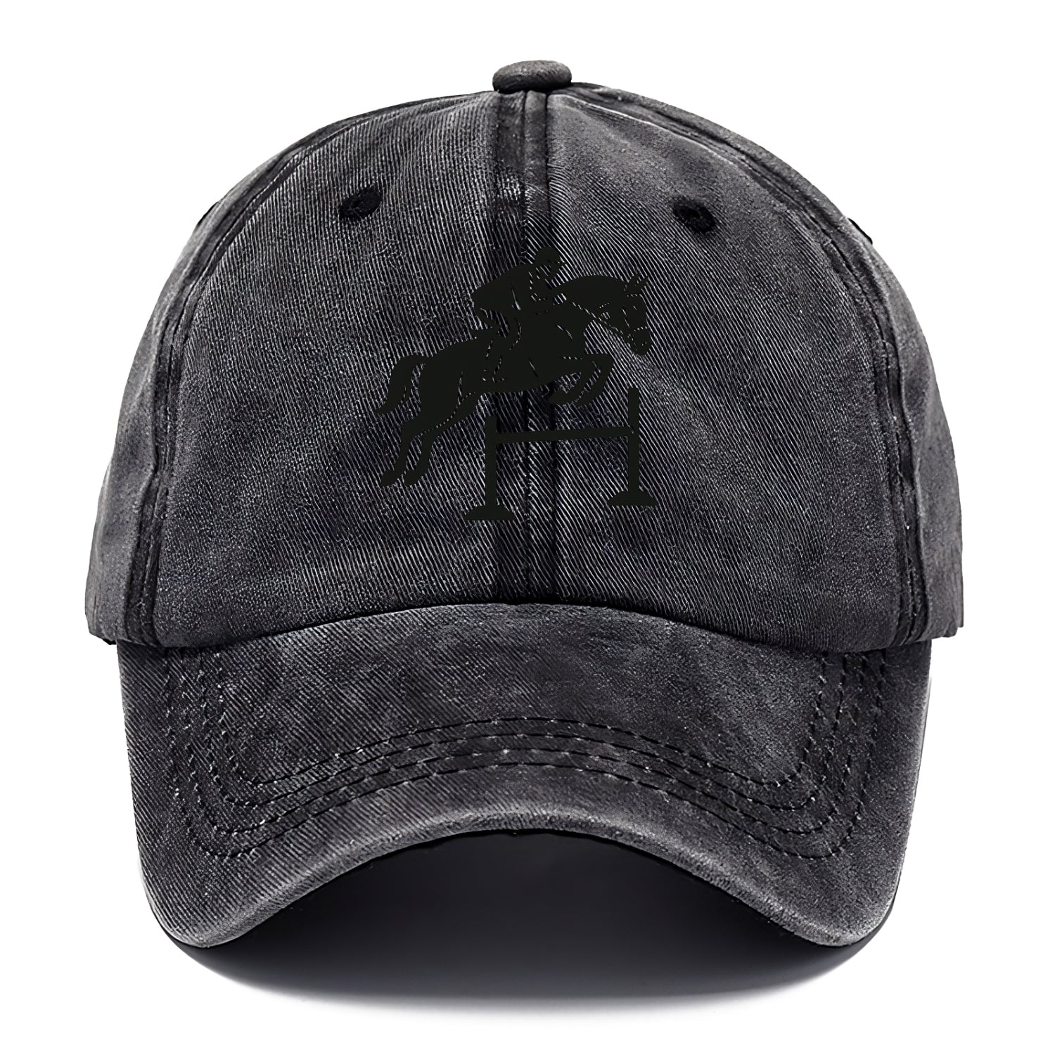 Equestrian jumping over obstacle - Classic Cap - Graphite