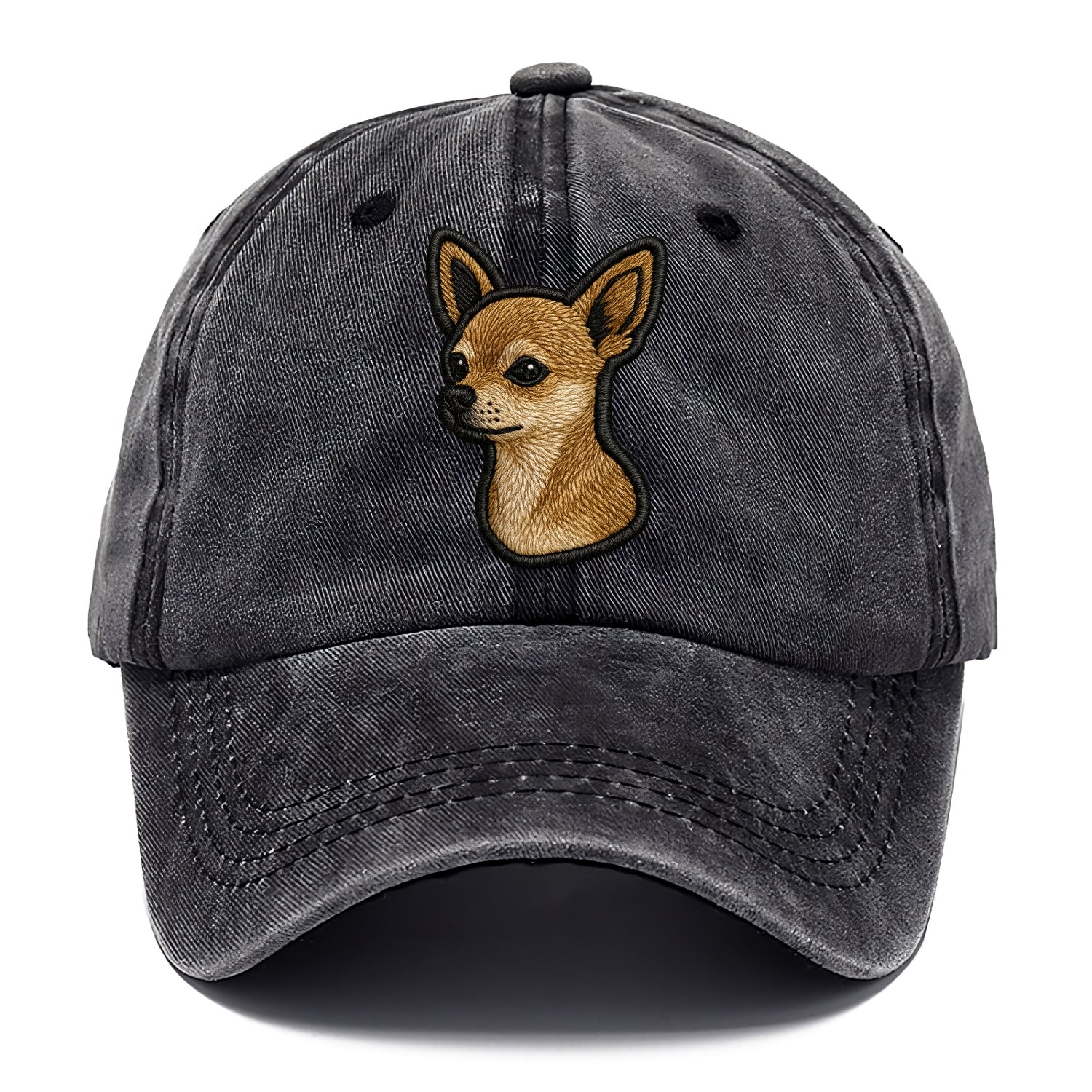 Chihuahua - Modern tiny dog logo with bo - Classic Cap - Graphite