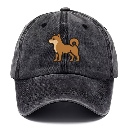 Shiba Inu - Red sesame flat side profile - Classic Cap - Graphite