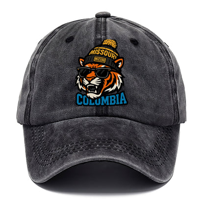 Columbia Tiger wearing Missouri beanie with Mizzou patch - Classic Cap - Graphite