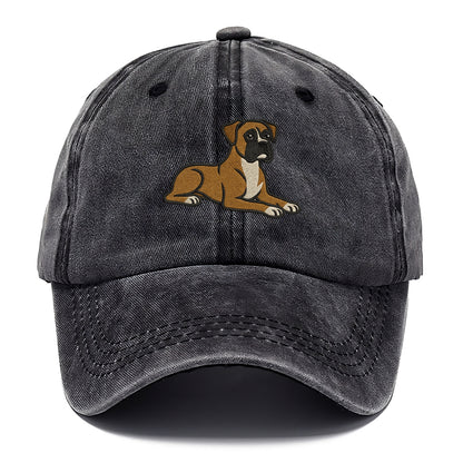 Boxer - Fawn colored relaxed lying down Classic Cap - Graphite