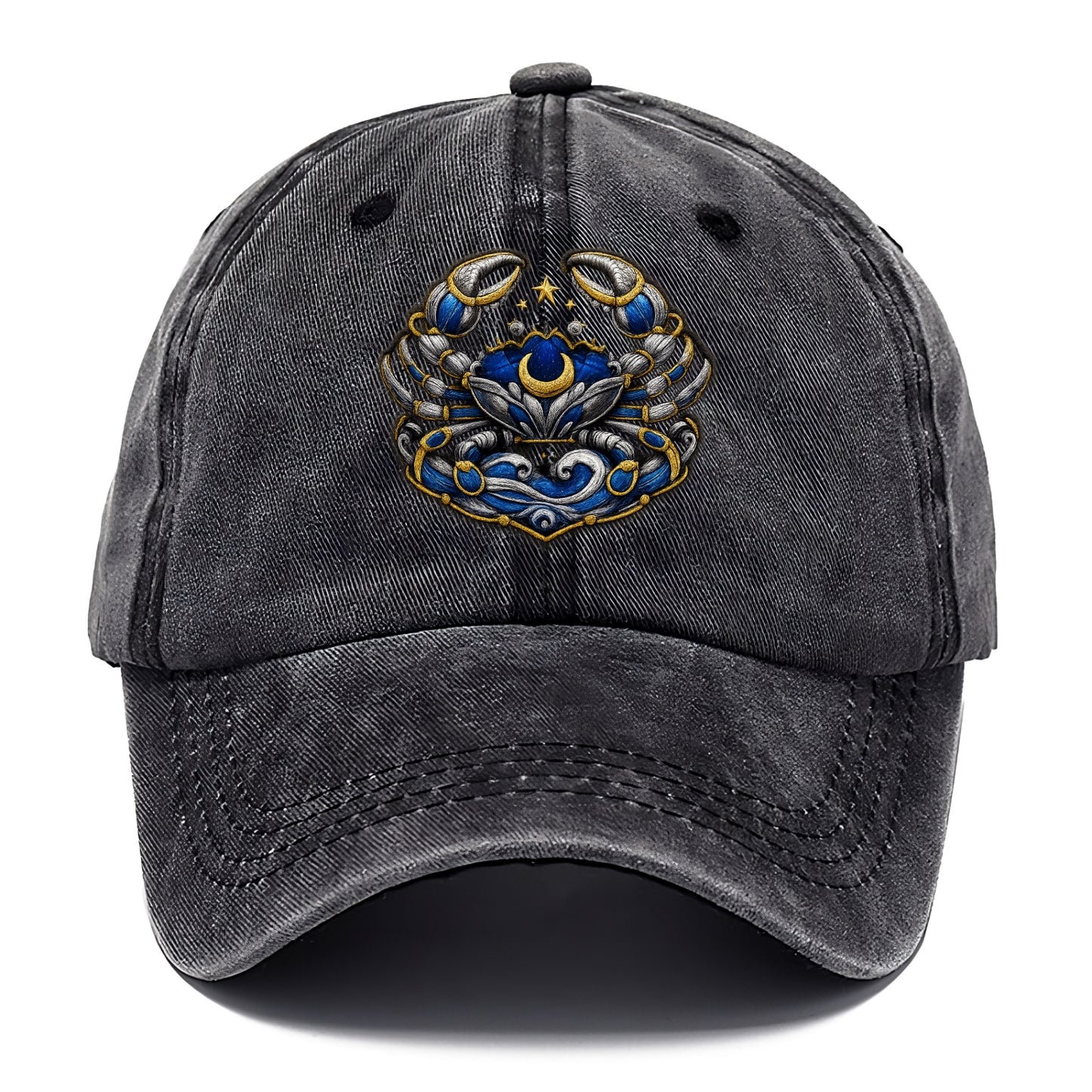 CANCER CRAB - protective crab in silver and blue , water sign - Classic Cap - Graphite