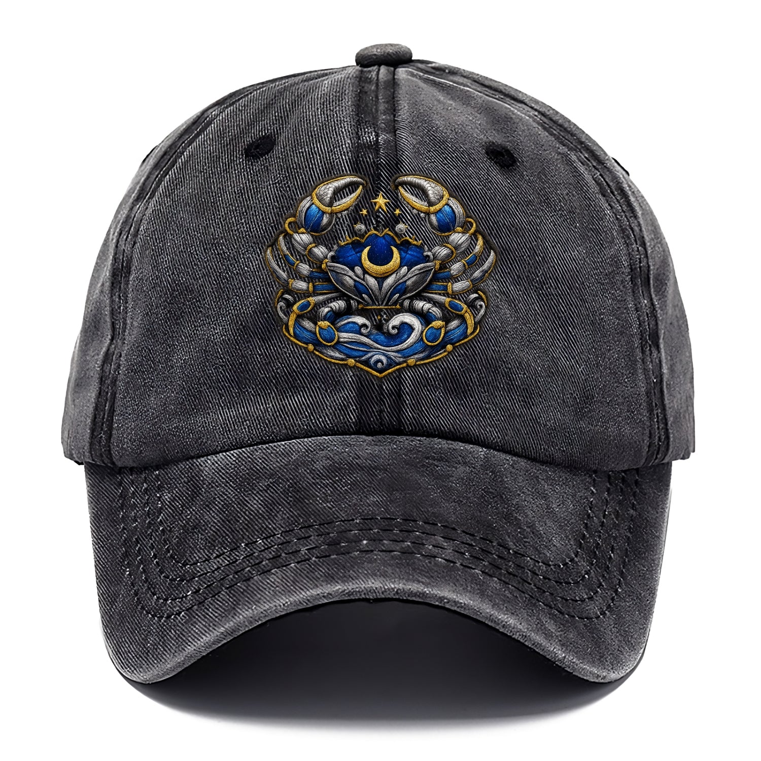 CANCER CRAB - protective crab in silver and blue , water sign - Classic Cap - Graphite