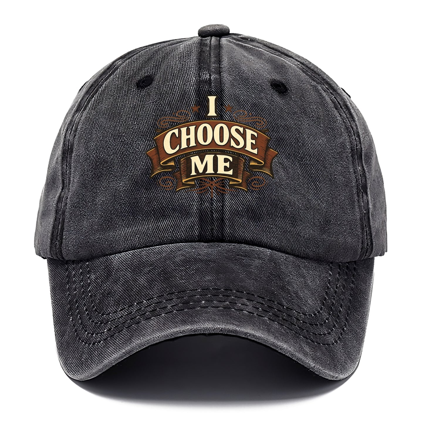 Bold typography design - "I CHOOSE ME" - self-priority, self-selection - Classic Cap - Graphite