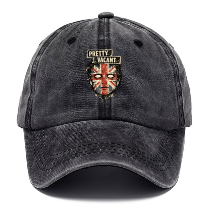 PRETTY VACANT | Blank stare Union Jack face | Empty expression | Punk nihilism | - Classic Cap - Graphite
