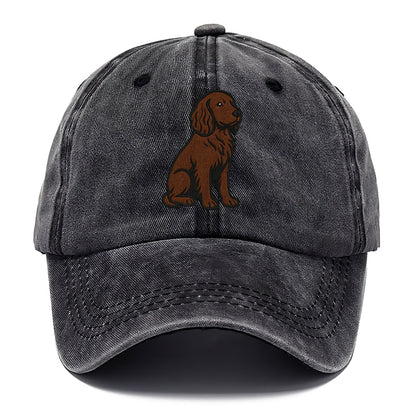 Field Spaniel - Liver colored embroidered sitting design - Classic Cap - Graphite
