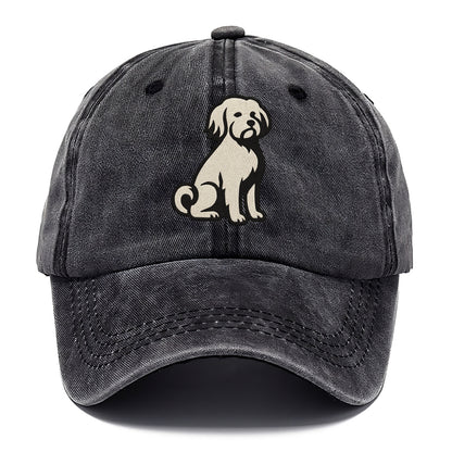 Löwchen - Little Lion Dog white embroide - Classic Cap - Graphite