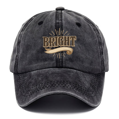 Bold typography design - "BRIGHT" - intelligent, shining - Classic Cap - Graphite