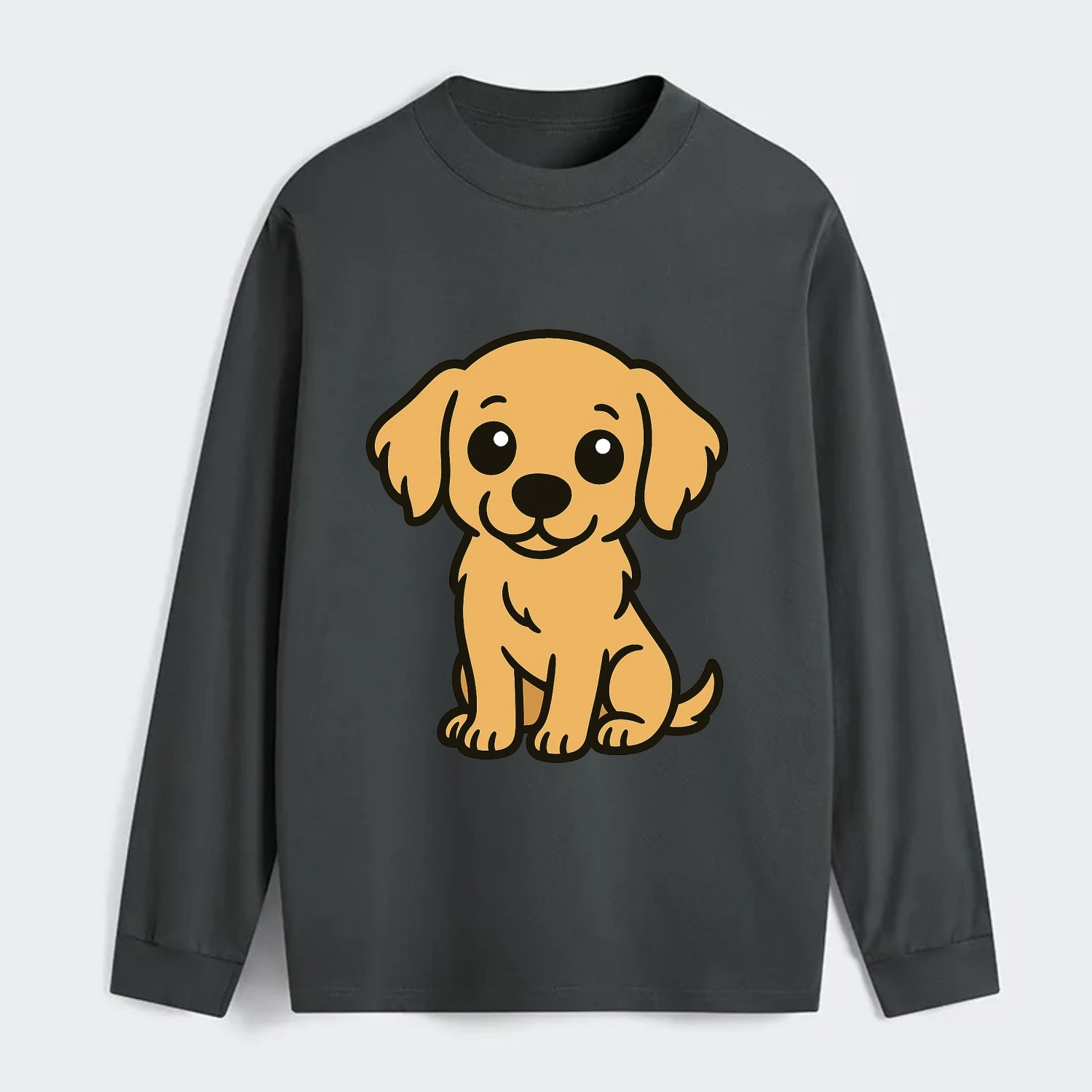 Golden Retriever - Head tilt curious pose - Classic Long Sleeve Shirt - Gray