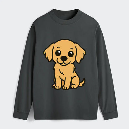 Golden Retriever - Head tilt curious pose - Classic Long Sleeve Shirt - Gray