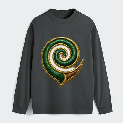 Maori Koru  - Classic Long Sleeve Shirt - Gray