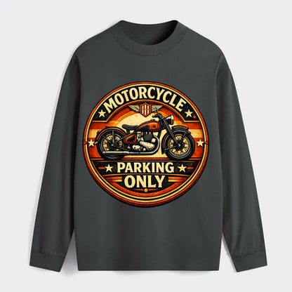 Motorcycle Parking Only - Classic Long Sleeve Shirt - Gray