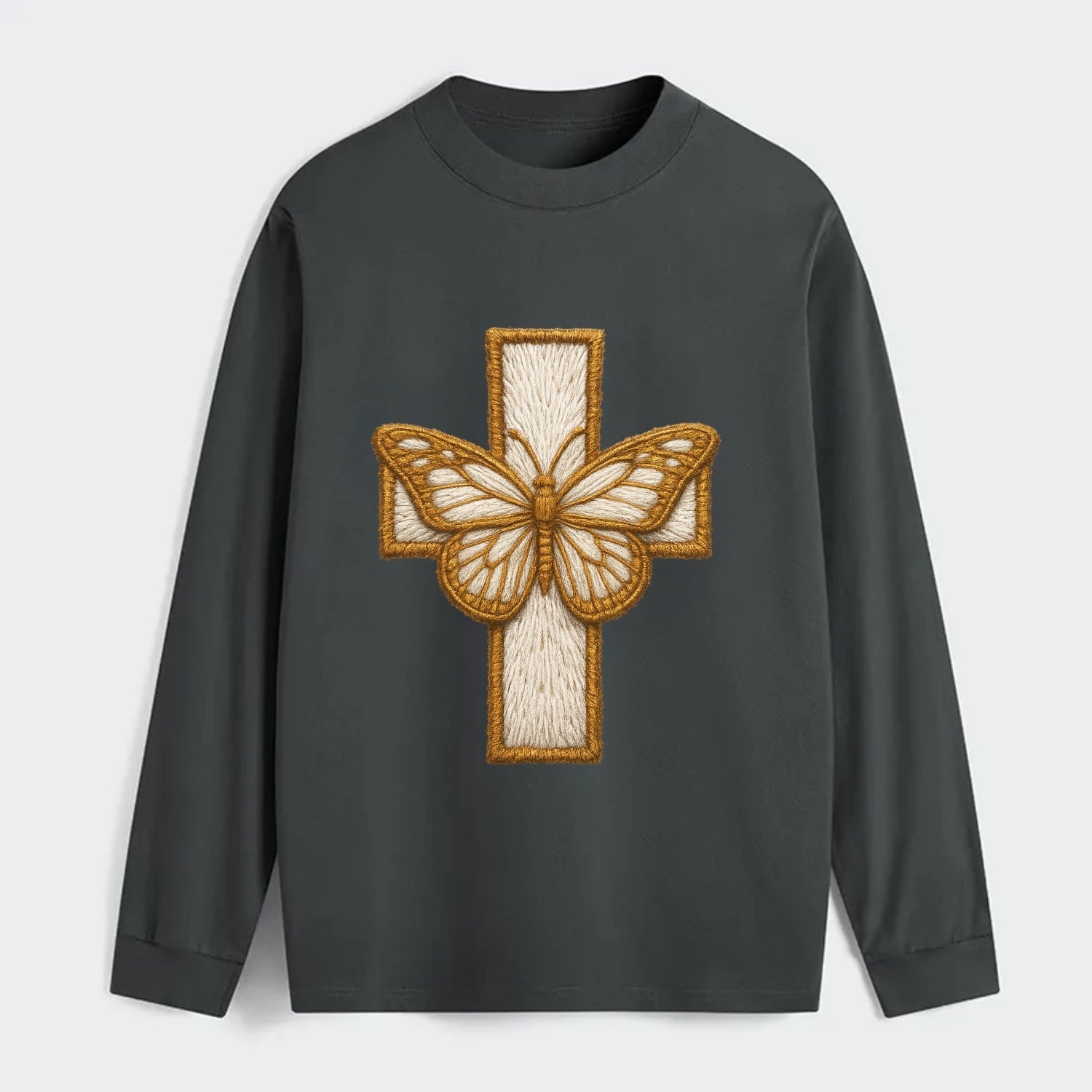 Resurrection Cross  - Classic Long Sleeve Shirt - Gray
