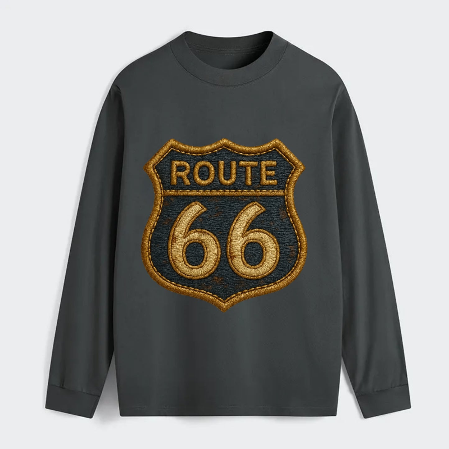 Route 66  - Classic Long Sleeve Shirt - Gray