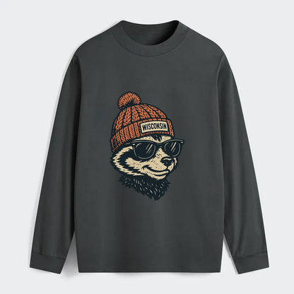 Madison Badge - Classic Long Sleeve Shirt - Gray