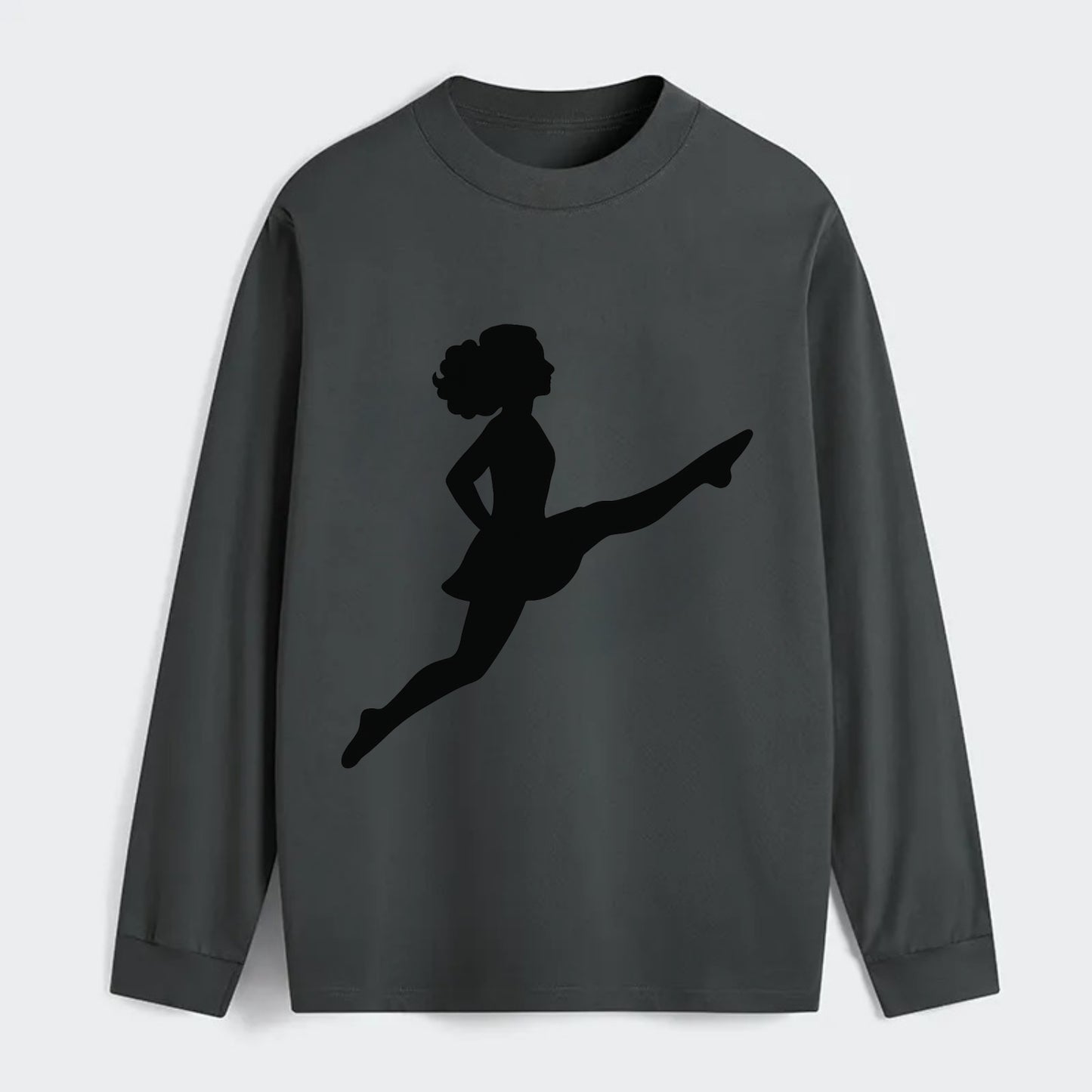 Irish step dancer Riverdance leap - Classic Long Sleeve Shirt - Gray