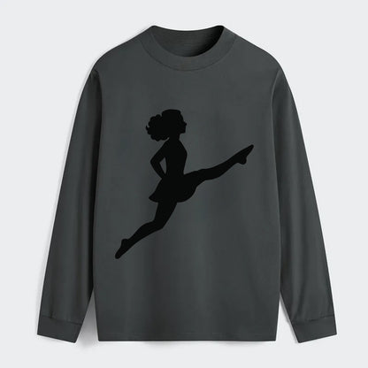 Irish step dancer Riverdance leap - Classic Long Sleeve Shirt - Gray