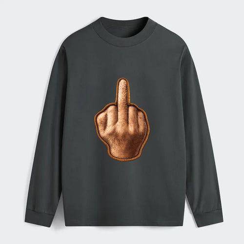 MIDDLE FINGER - hand gesture in skin tone , attitude - Classic Long Sleeve Shirt