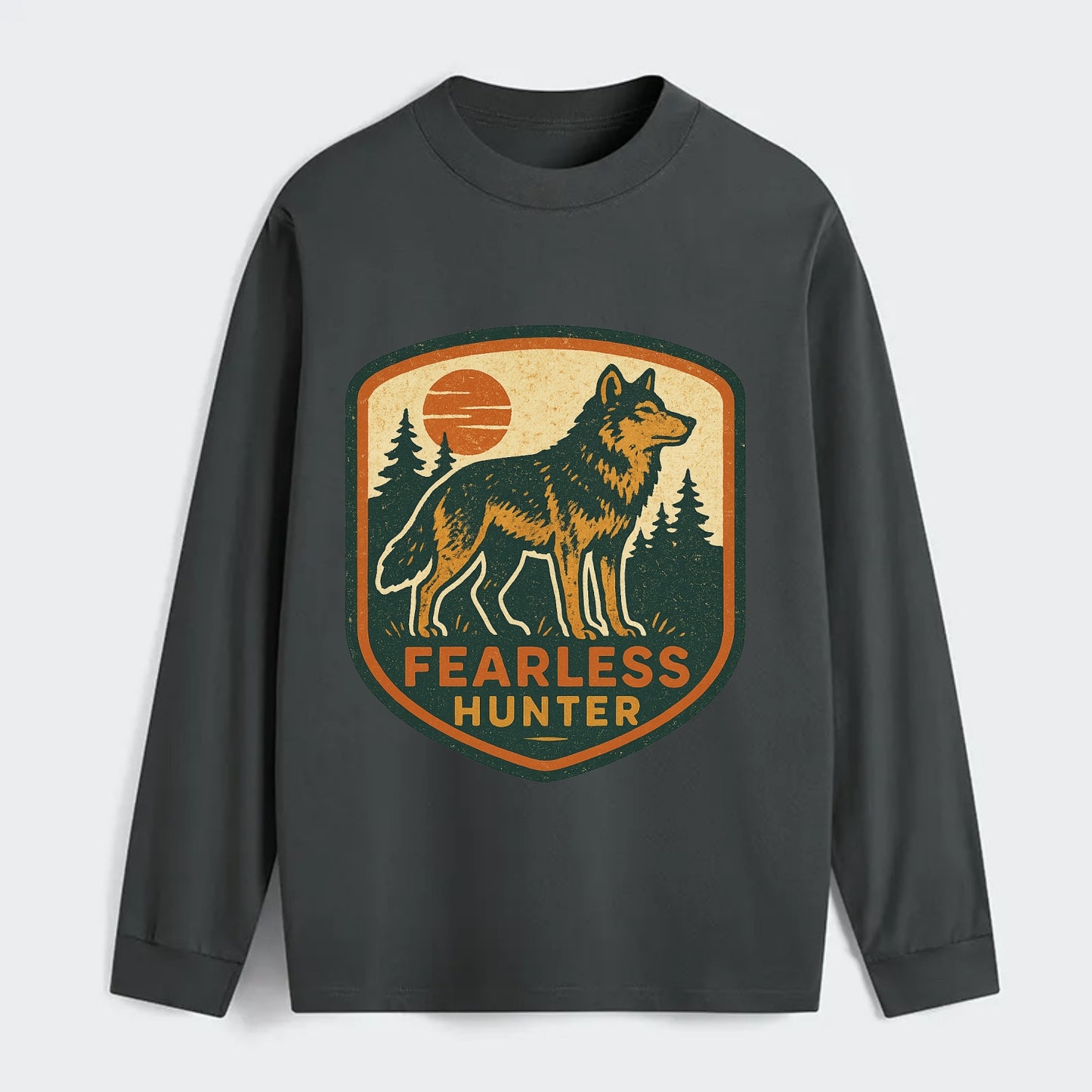 Fearless Hunter  - Classic Long Sleeve Shirt - Gray