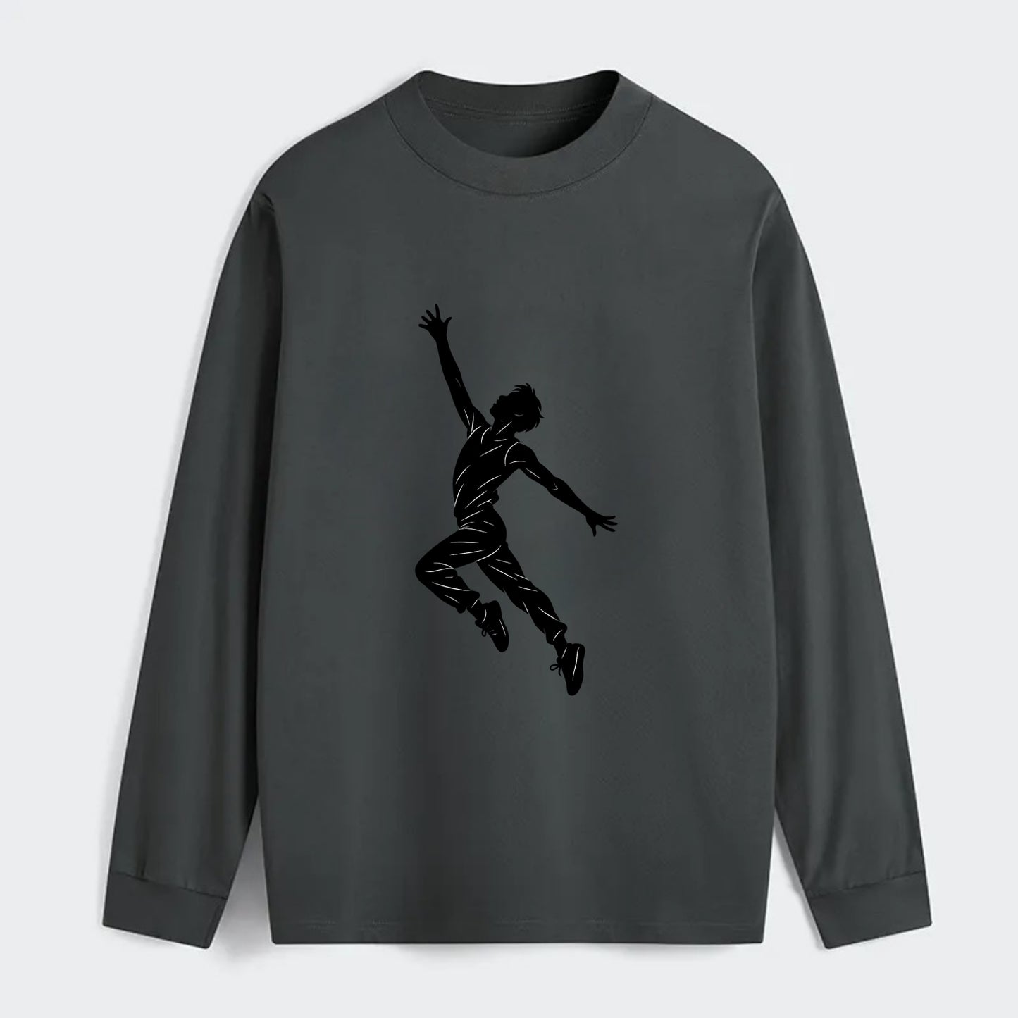Modern dancer reaching skyward - Classic Long Sleeve Shirt - Gray