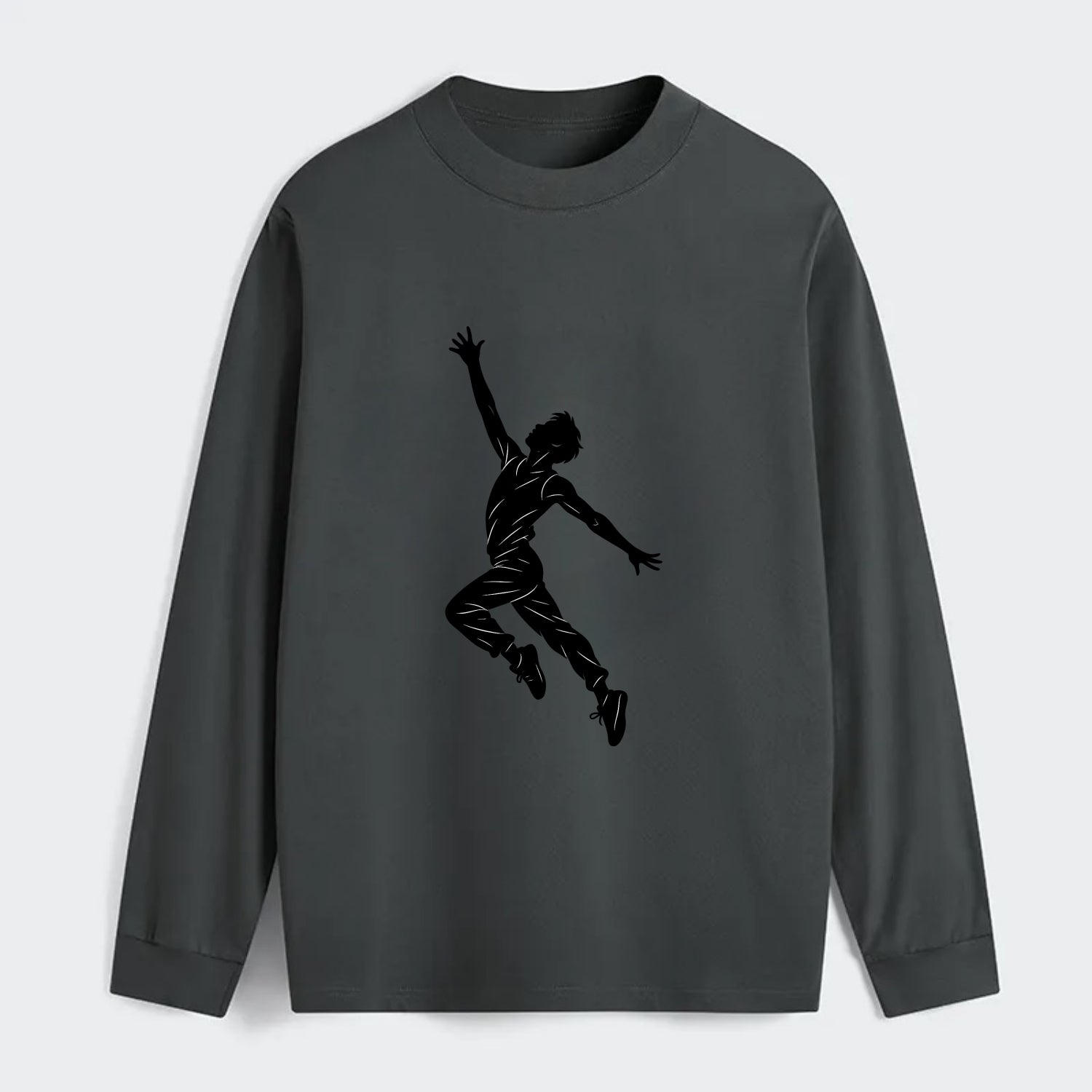 Modern dancer reaching skyward - Classic Long Sleeve Shirt - Gray