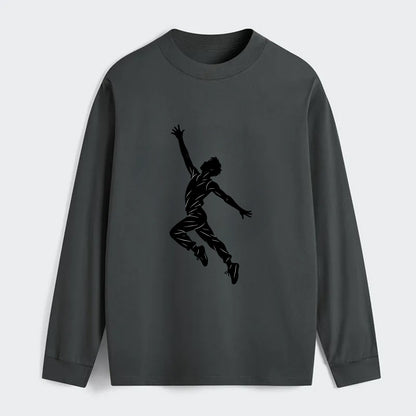 Modern dancer reaching skyward - Classic Long Sleeve Shirt - Gray