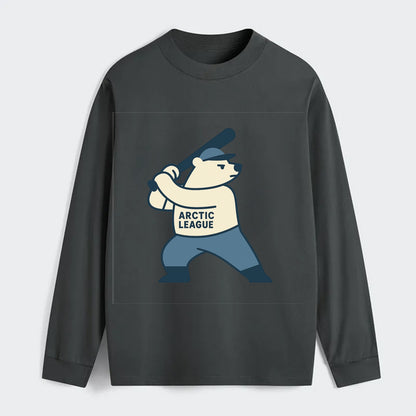 Polar Bear Baseball MVP - Classic Long Sleeve Shirt - Gray