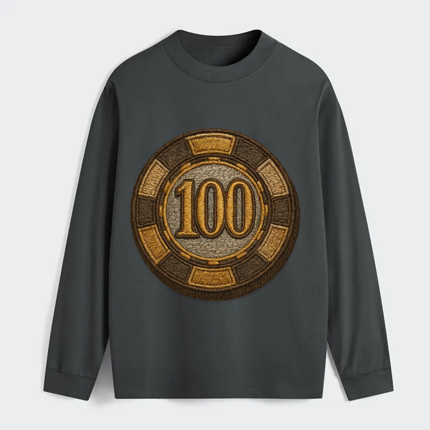 Poker Chip  - Classic Long Sleeve Shirt - Gray