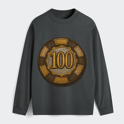 Poker Chip  - Classic Long Sleeve Shirt - Gray