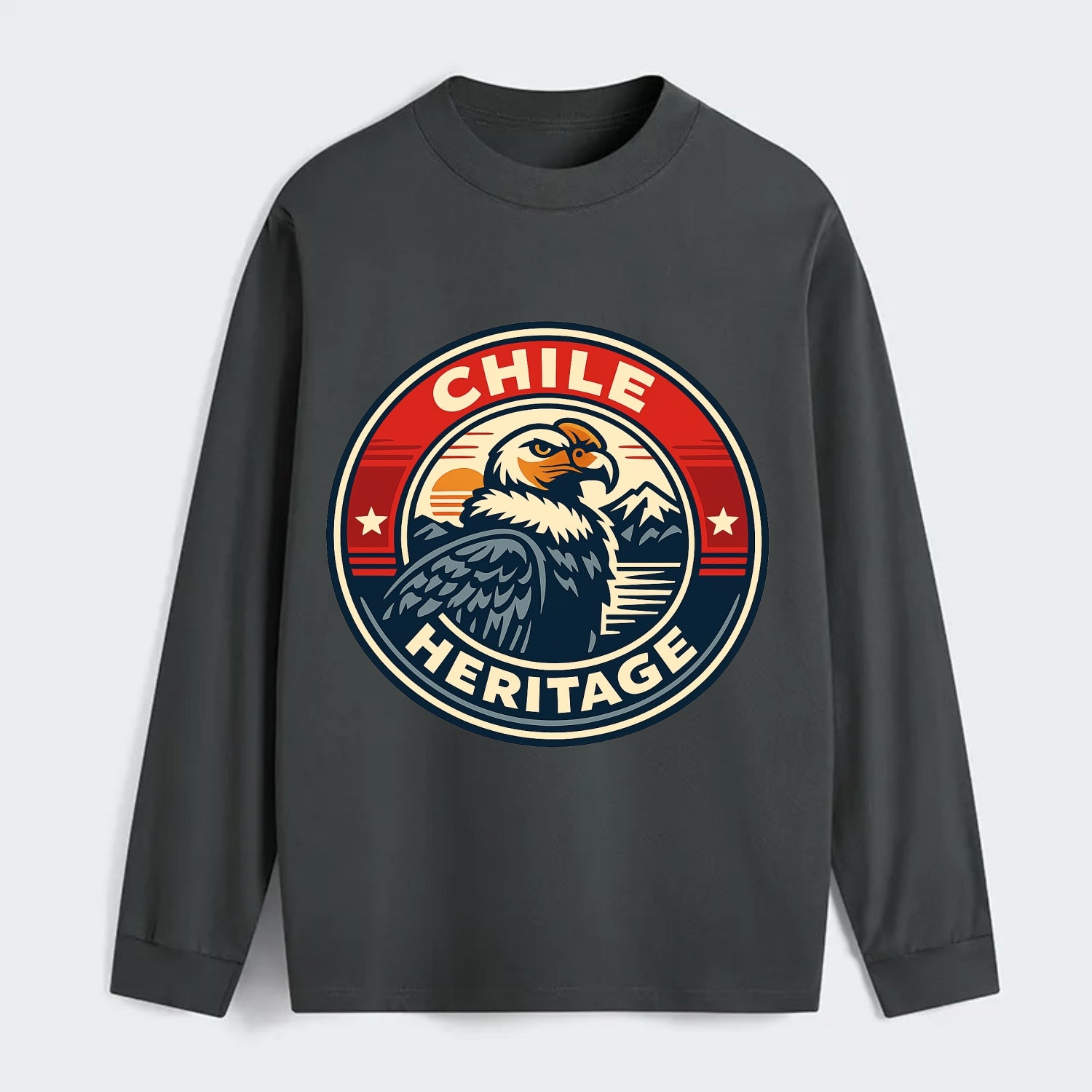 Andean Spirit Emblem - Classic Long Sleeve Shirt - Gray