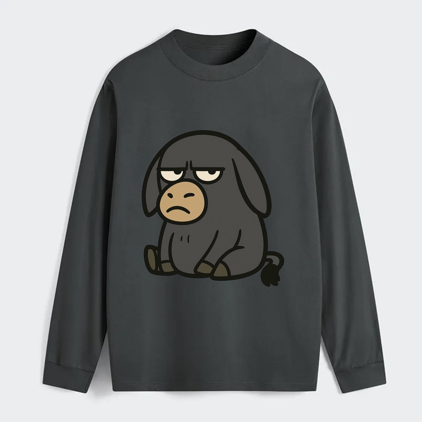 The Donky Judging Silently - Classic Long Sleeve Shirt - Gray