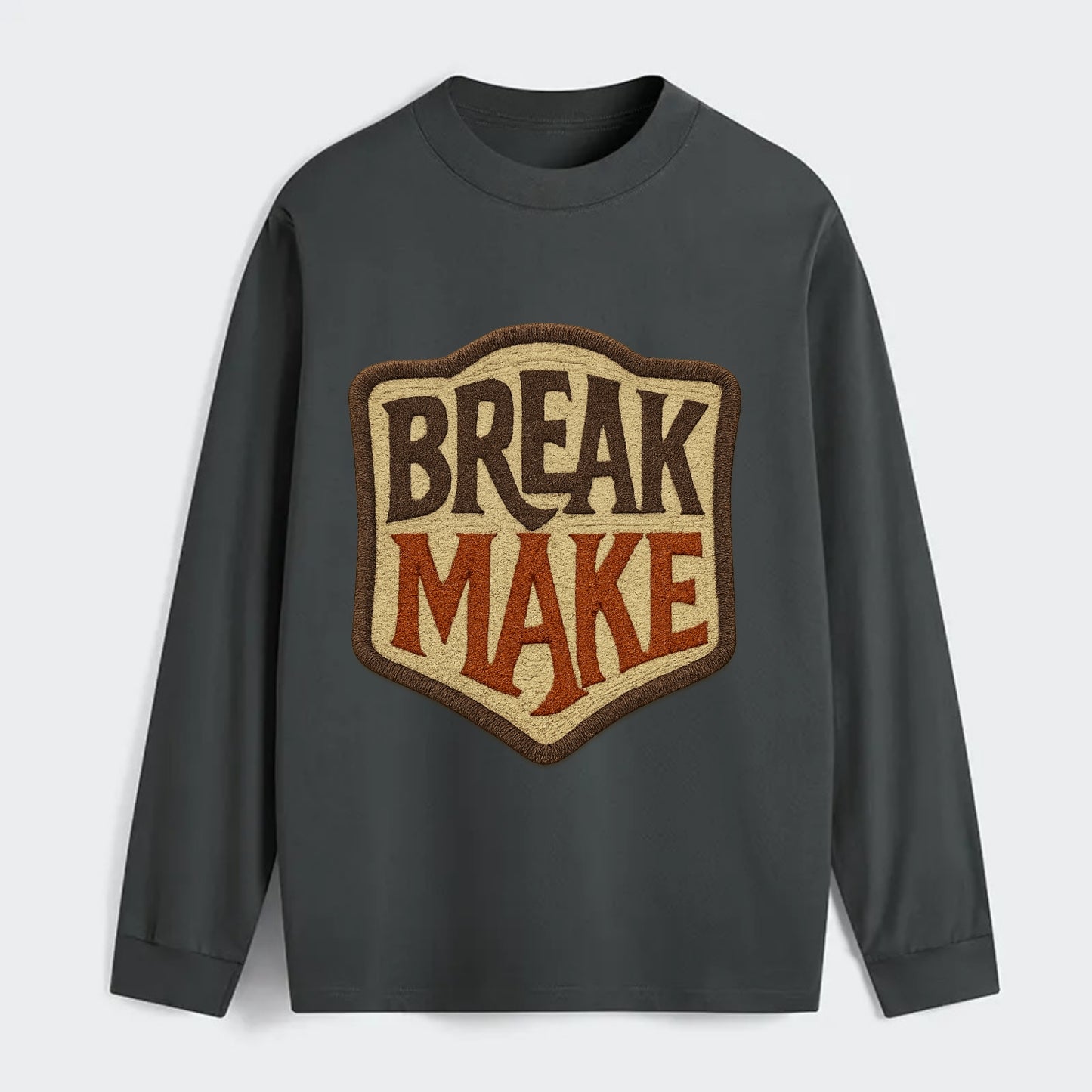 BREAK;MAKE THE RULES Rebel Red Snapback - Classic Long Sleeve Shirt - Gray