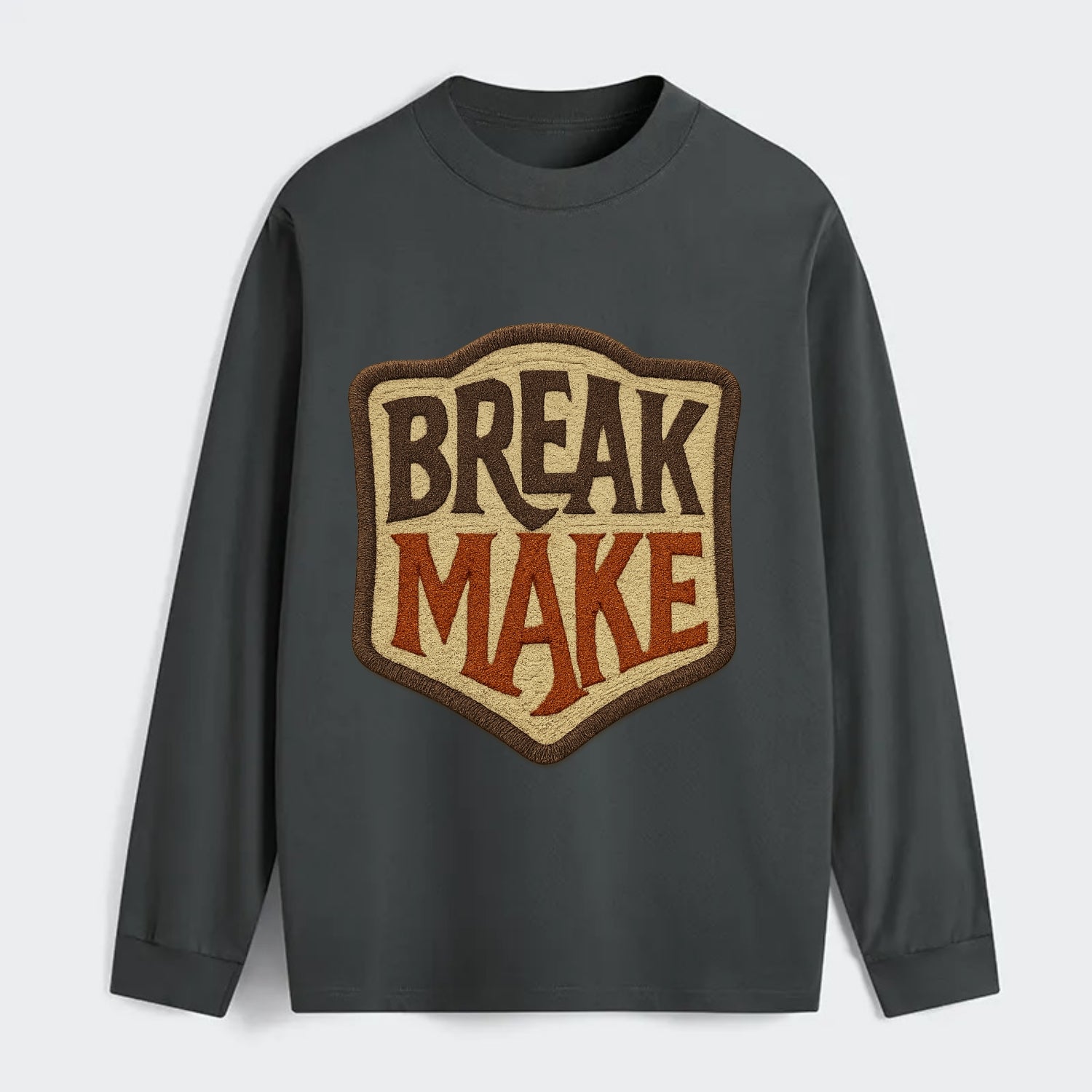 BREAK;MAKE THE RULES Rebel Red Snapback - Classic Long Sleeve Shirt - Gray