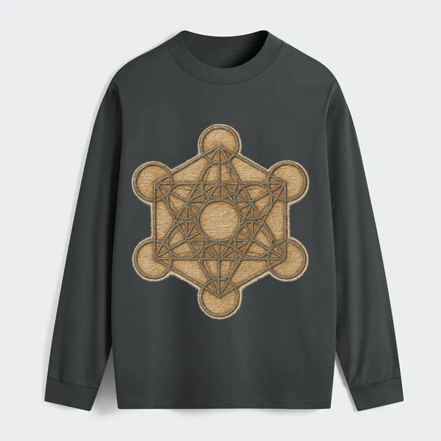 Metatron's Cube  - Classic Long Sleeve Shirt - Gray