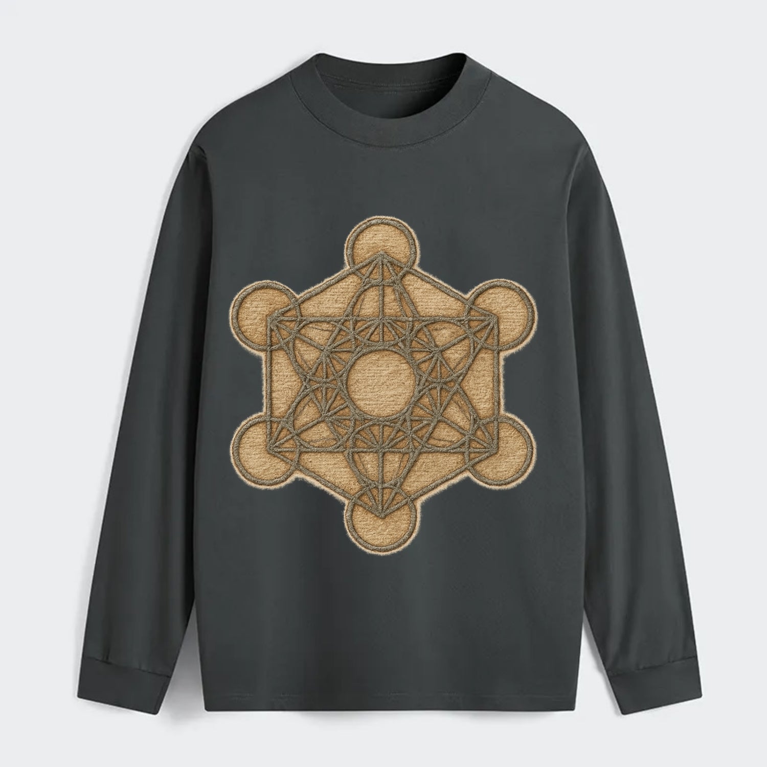 Metatron's Cube  - Classic Long Sleeve Shirt - Gray