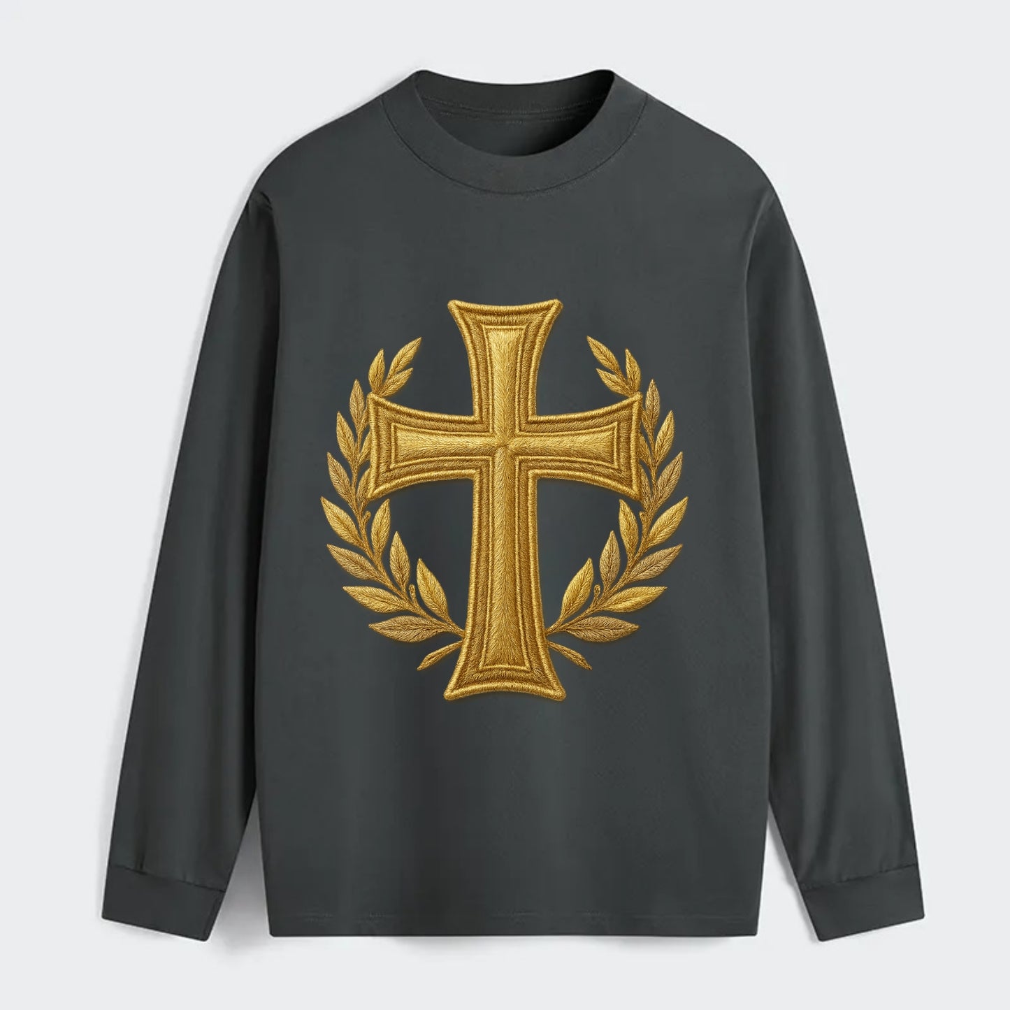 Victory Cross  - Classic Long Sleeve Shirt - Gray